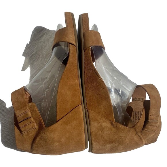 Gentle Souls | Leather Suede Sandals Gianna 2 Ankle Strap Wedge Women's Size 10 - Picture 7 of 13